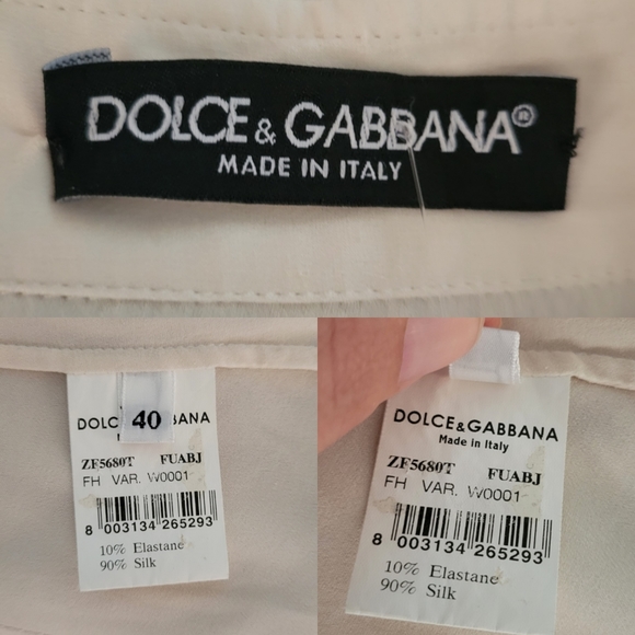 Dolce & Gabbana Silk White Button Down🌟 - Picture 4 of 4